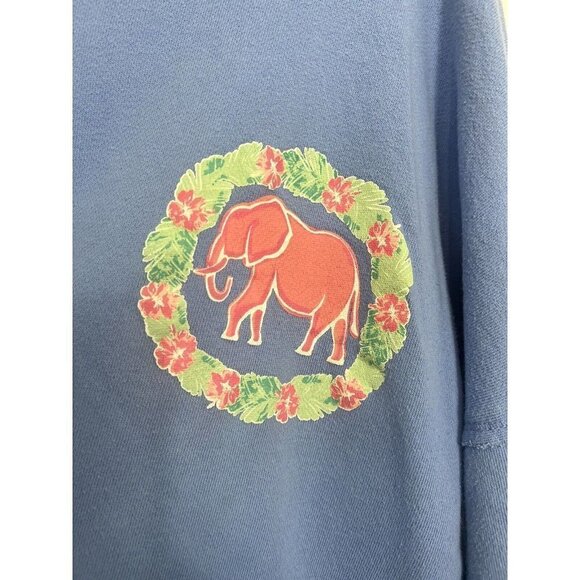 Crown & Ivy Periwinkle Elephant Sweater Size Large - Picture 4 of 8